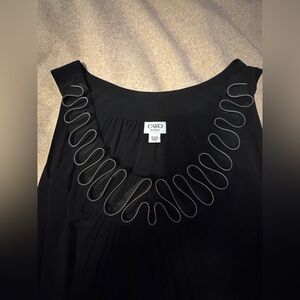 Women’s knee length black dress
